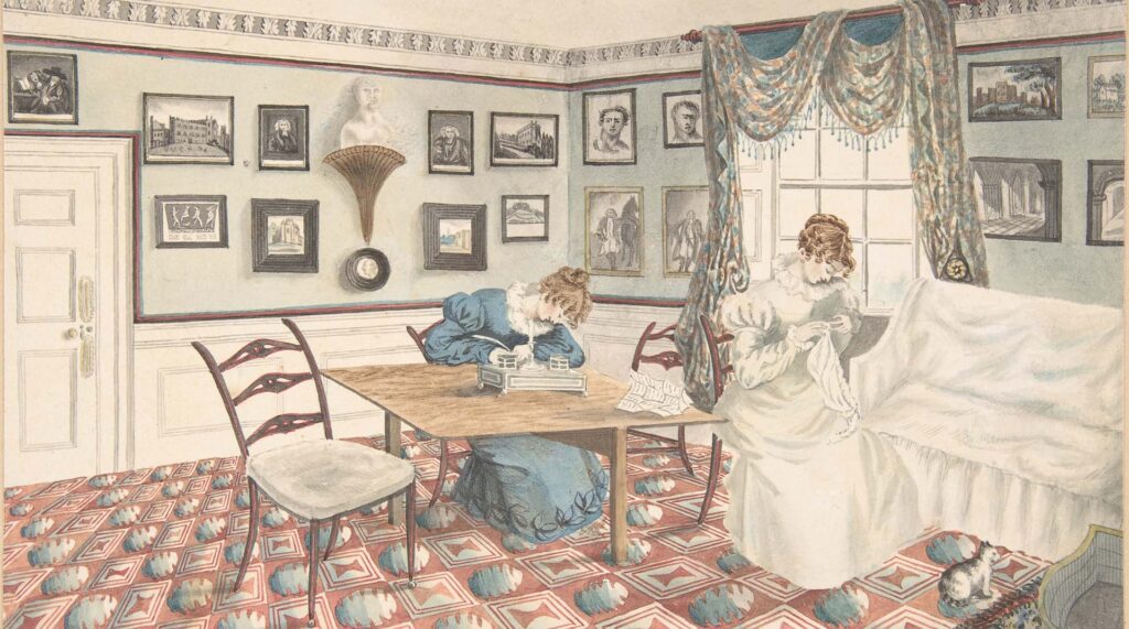 Two women writing and sewing - Metropolitan Museum of Art, CC0, via Wikimedia Commons