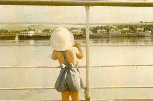 Anastasia's beginnings going down the Congo River on a barge as a toddler.