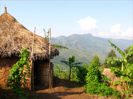 Rural village in the Congo DRC.