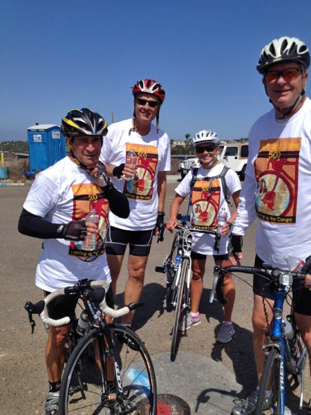 Fellow cyclist ready to ride wearing the Ride and Shine 500 t-shirts.